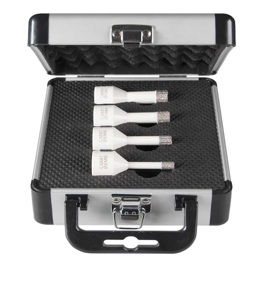 DROOGBOORSET HAAKSE SLIJPER Ø6-8-10-12MM REF:EHSSET060 CARAT