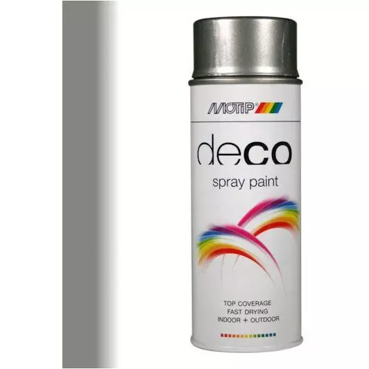 MOTIP COLORSPRAY HOOGGLANS RAL 9007 GRIJS ALU MET. 400 ML REF:MOT01697 MOTIP