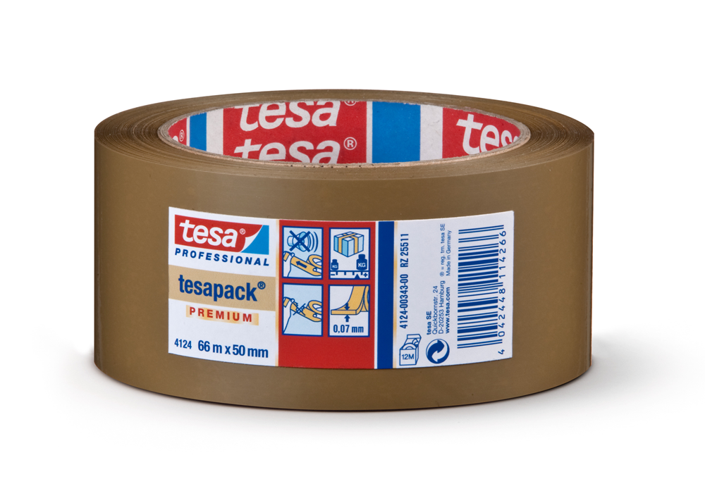 TESA TESAPACK PVC (65µM)-66M/50MM-BRUIN REF:04124-00343-00 TESA PRO