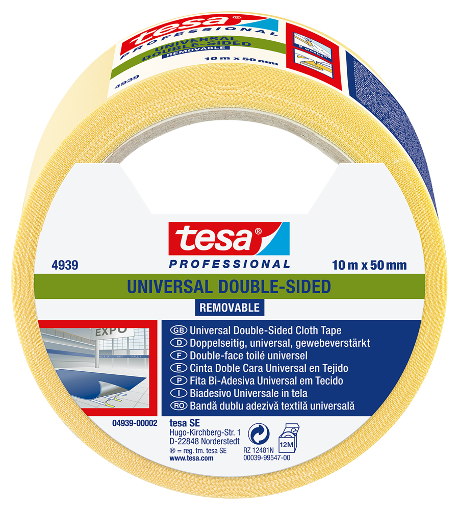 TESAFIX  FLOOR LAYING REMOVABLE BEIGE 25MX50MM REF:04939-00003-12 TESA PRO