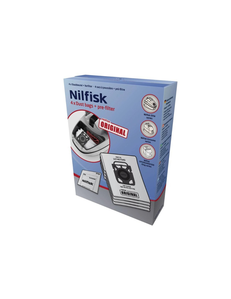 STOFZAKKEN ELITE/EXTREEM/KING 4ST REF:107412688 NILFISK