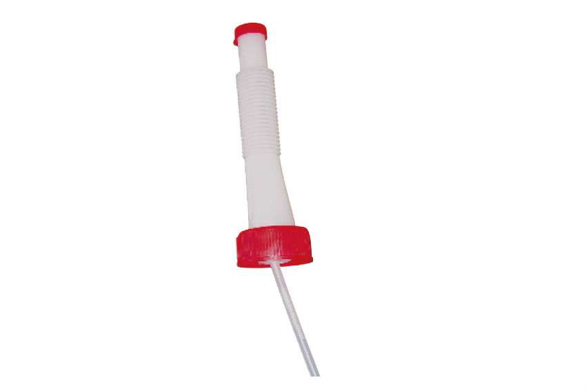 DIN 61 VERZEGELDOP MET FL.UITGIETER VR JERRYCAN ROOD  REF:JCI-6104-070