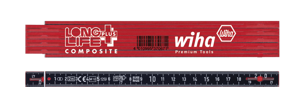LONGLIFE PLUS COMPOSITE DUIMSTOK 2M METER 10-DL WIHA