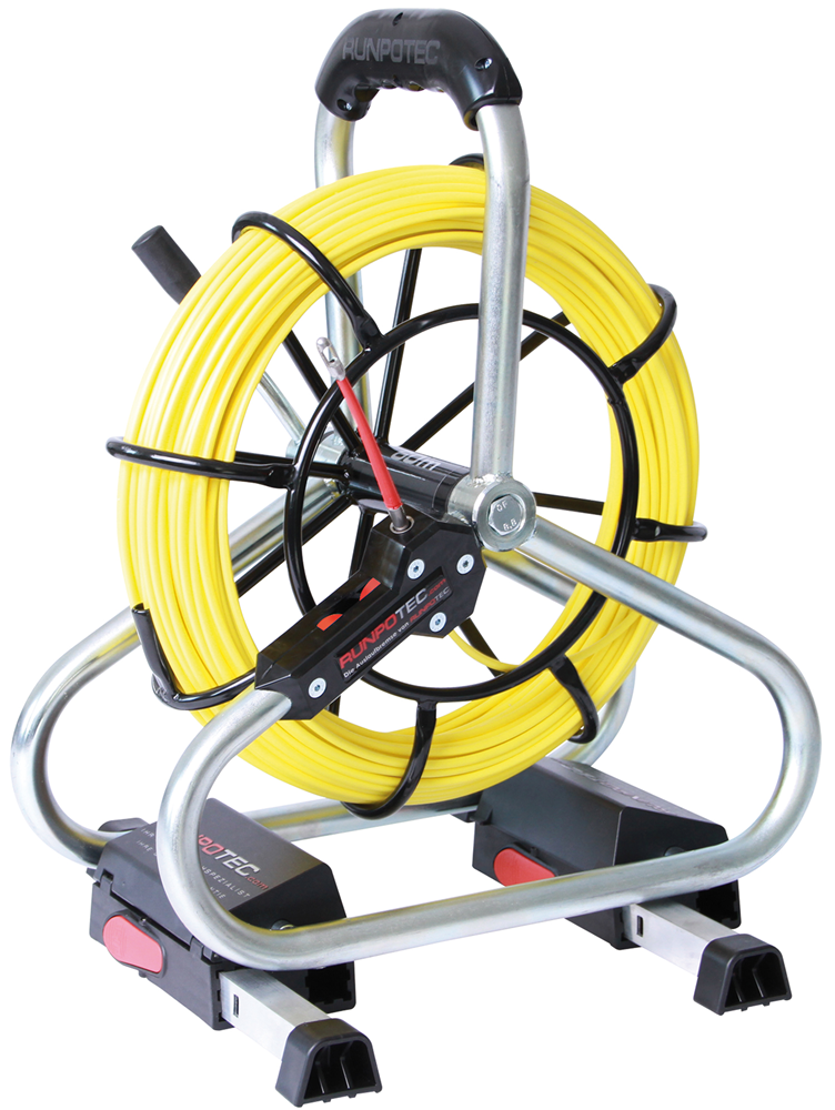 PROFI-SET: GLASVEZELSTAAF Ø4.5MM STALEN HASPEL 60M REF:RT 10047 RUNPOTEC