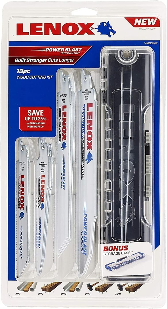 RECIPROZAAGBLAD -  KIT DE 13 STUKS REF:1498013RKW LENOX