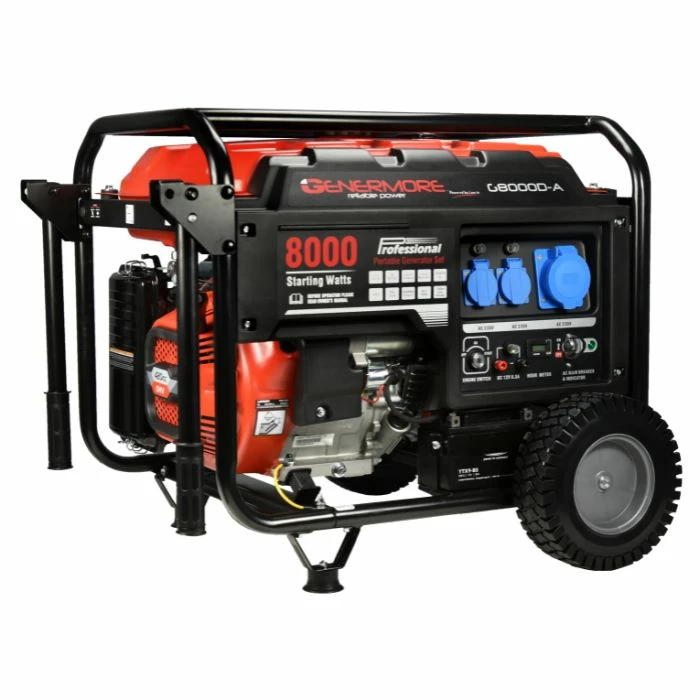 STROOMGROEP DELUXE 8KVA MET AVR G8000D-A GENERMORE