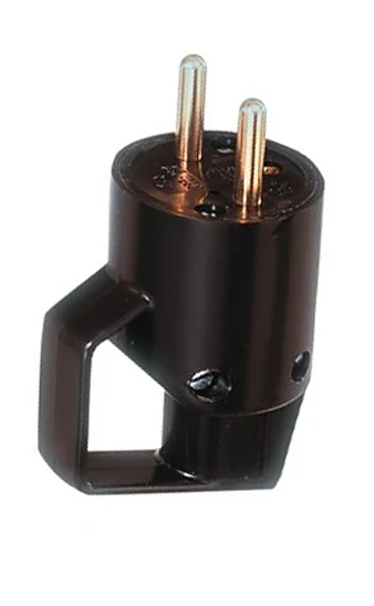 STEKKER MET RING II+A -16A ZWART REF:214.01