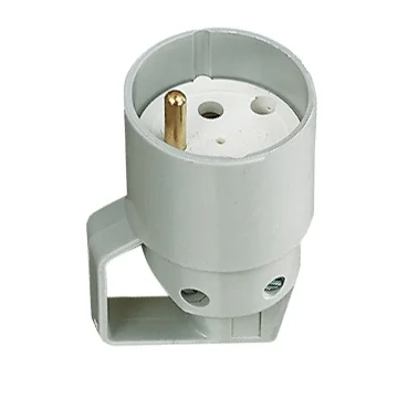 KOPPELSTEKKER MET RING II+A -16A (MET KINDERVEILIGHEID) GRIJS REF:214.27