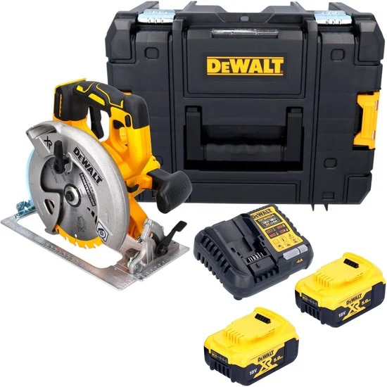 18V XR BRUSHLESS CIRKELZAAG 2X5.0AH IN TSTAK KOFFER REF:DCS570P2-QW DEWALT