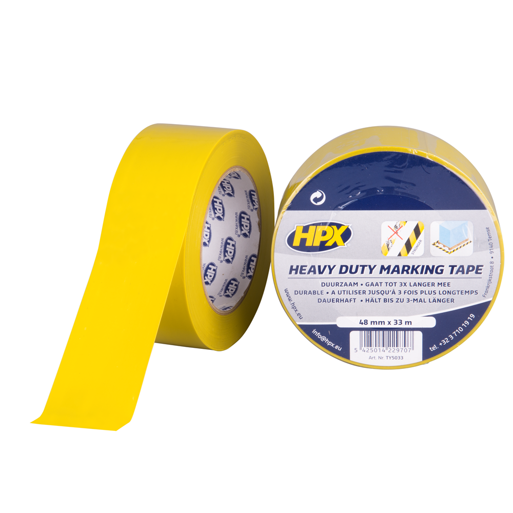 TY5033 Zelfklevende hoogwaardige markeringstape - geel 48mm x 33m
