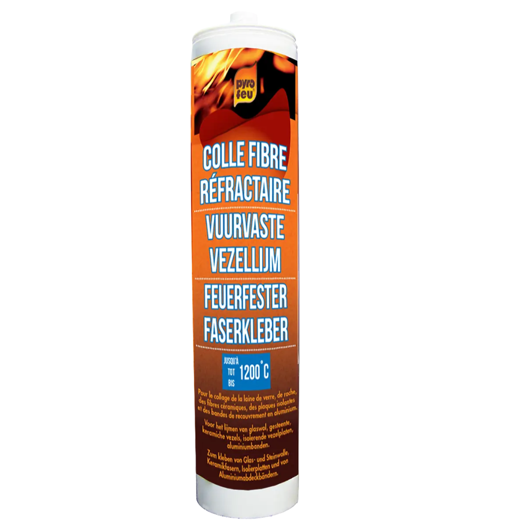 VUURVASTE LIJM IN KOKER 310ML REF:7144 PYROFEU