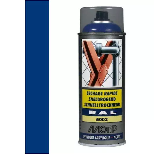 MOTIP INDUSTRIAL RAL 5002 ULTRAMARIJN BLAUW 400 ML REF:MOT07006 MOTIP