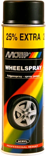 MOTIP VELGENLAK ZWART GLANS 500 ML REF:MOT04018 MOTIP