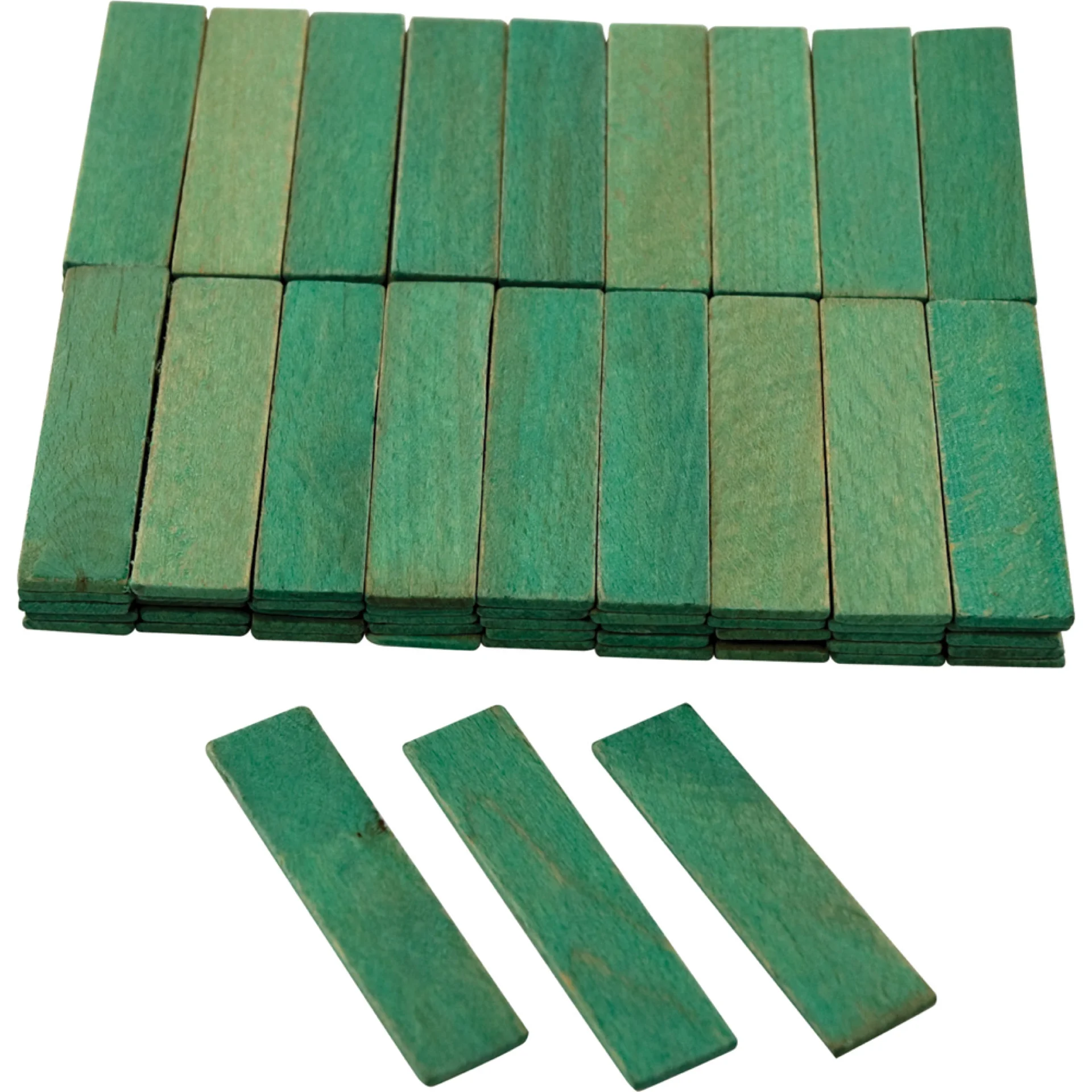 HOUTEN STEUNBLOKJE GROEN 20X3X80MM 100 STUKS  REF:170043 MENO