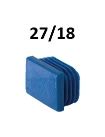 BESCHERMKAP-EINDKAP VOOR RAIL 27X18 BLAUW NYLON 25ST REF:IWNKRWT-BK-2718-0025