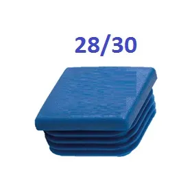 BESCHERMKAP-EINDKAP VOOR RAIL 28X30 BLAUW NYLON 25ST REF:IWNKRWT-BK-2830-0025