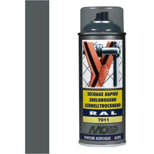 MOTIP INDUSTRIAL RAL 7011 STAALGRIJS 400 ML REF:MOT07019 MOTIP