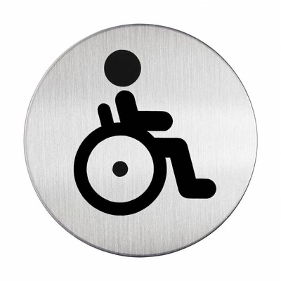 RVS PICTO TOILET INVALIDEN 83MM REF:4906-23