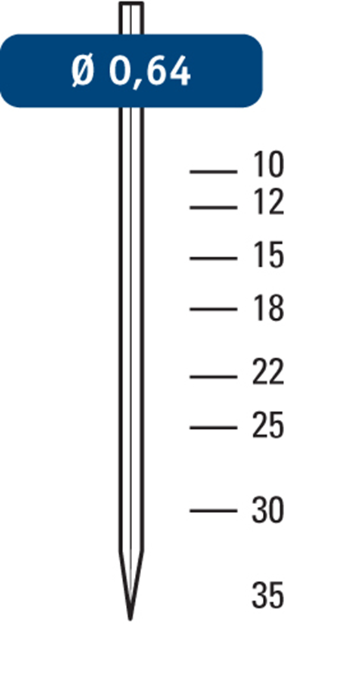 P6-17 PINS 0.64MM 20M 20000ST (24) REF:FRP6180000 HEWITOOL