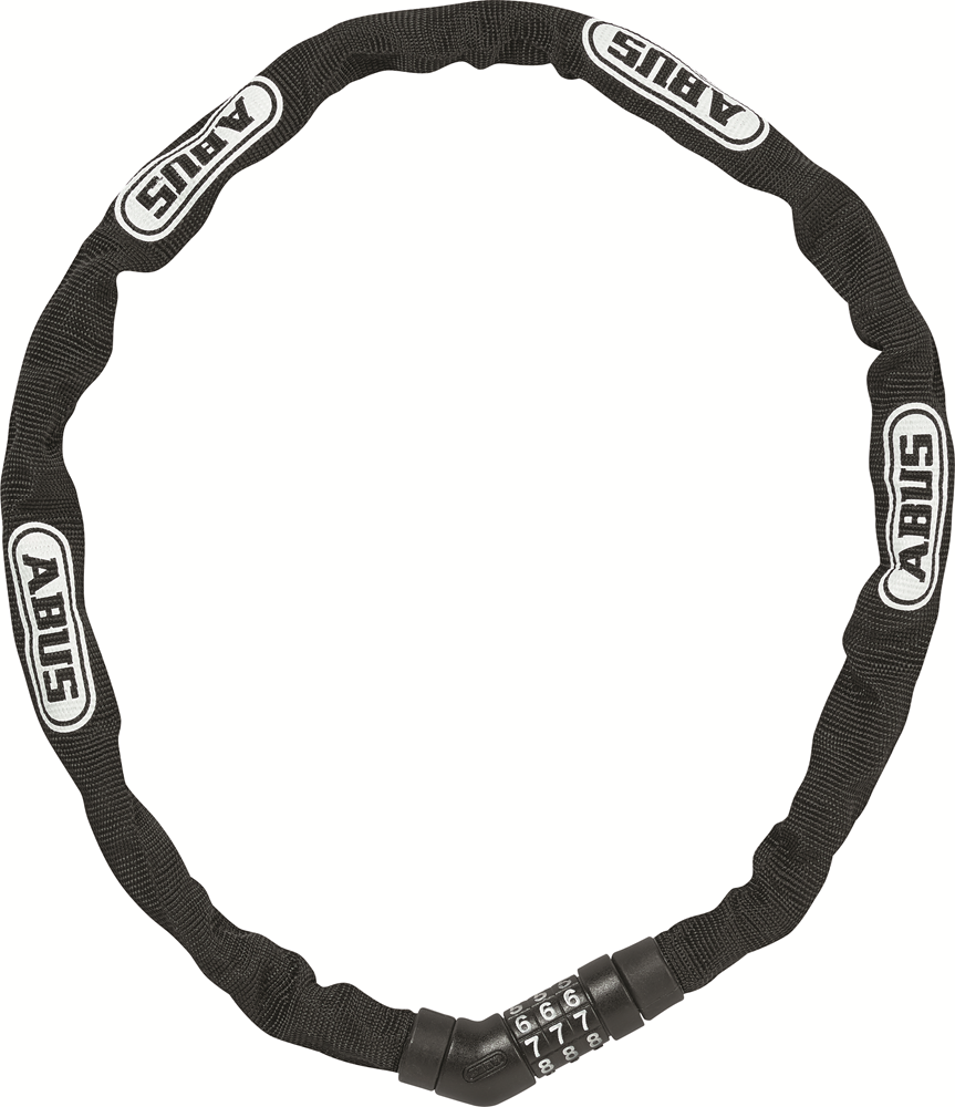 FIETSSLOT ZWART  4804C/75 BK STEEL-O-CHAIN REF:71617 ABUS