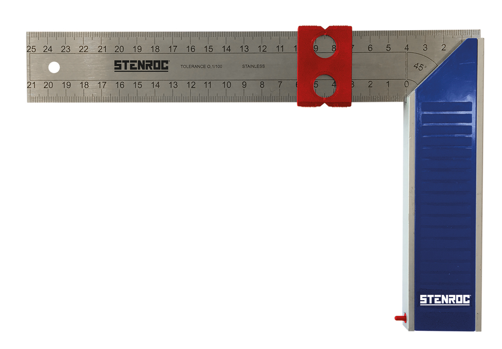 SCHRIJNWERKERWINKELHAAK, ROESTVAST STALEN BLAD 350MM REF:SR 3571350