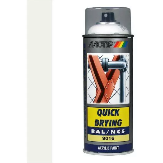MOTIP INDUSTRIAL RAL 9016 VERKEERS WIT 400 ML REF:MOT07037 MOTIP