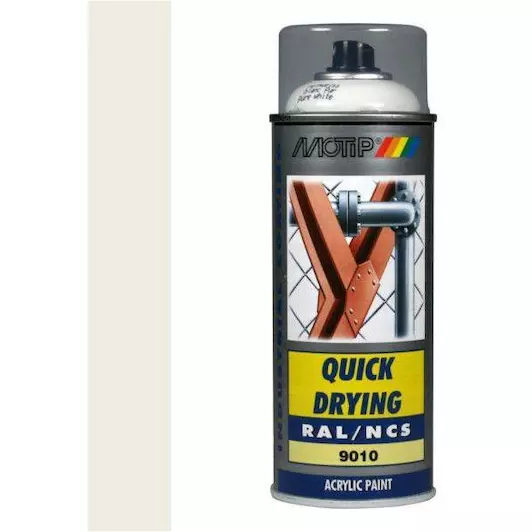 MOTIP INDUSTRIAL RAL 9010 HELDER WIT 400 ML REF:MOT07040 MOTIP