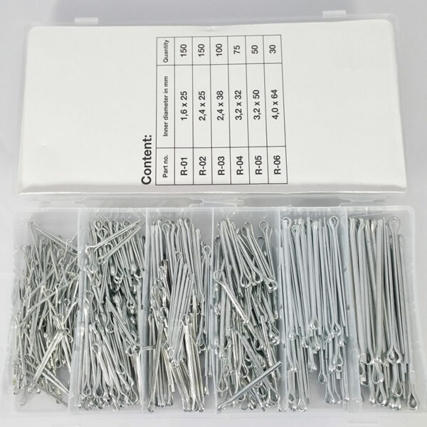 ASSORTIMENT SPLITPENNEN 555-DELIG REF:282-FD6008
