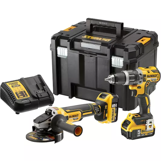 PAKKET: 18V XR BL VOORDEELSET: DCG405 + DCD796 REF:DCK2080P2T-QW DEWALT