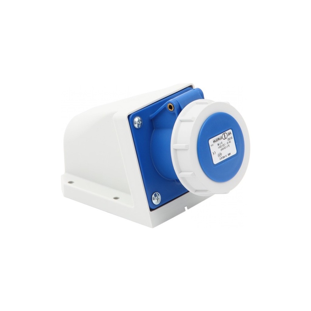 WANDSTOPCONTACT CEE - 4 POLEN - 16A - 230V-IP67 SCHROEFAANSLUITING REF:D41S25