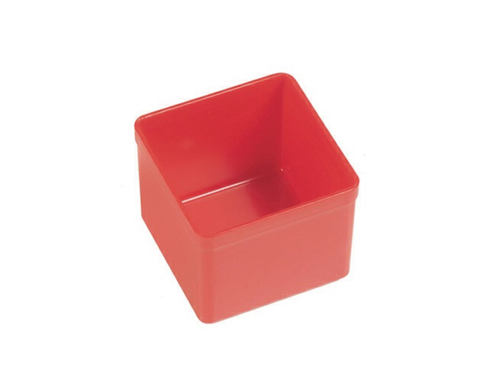 PLASTIK BAKJE 54X54XH63MM ROOD 456305 REF:390450