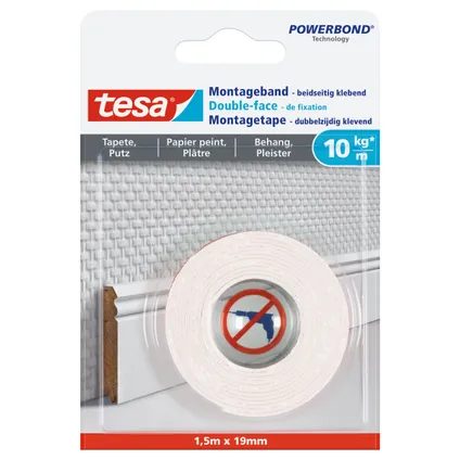 TESA POWERBOND® MONT. GEV. OPPERVLAKKEN 1,5M:19MM REF:TES77742-00000-00 TESA CONSUMER