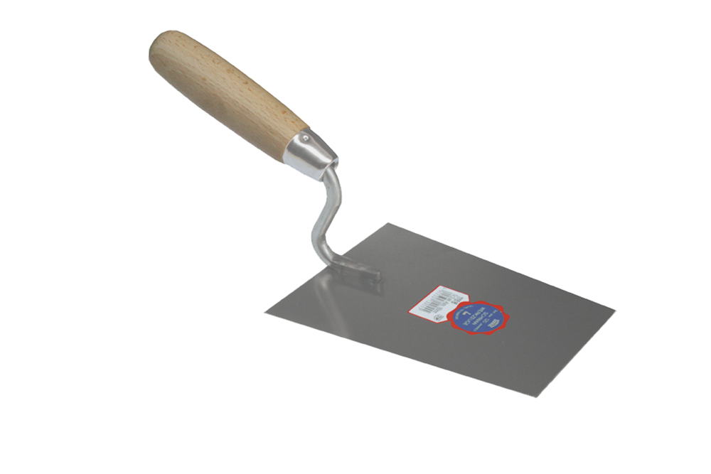 PLAASTERTRUWEEL INOX MET RECHTE HOEKEN 180X125/95X REF:CP 111518