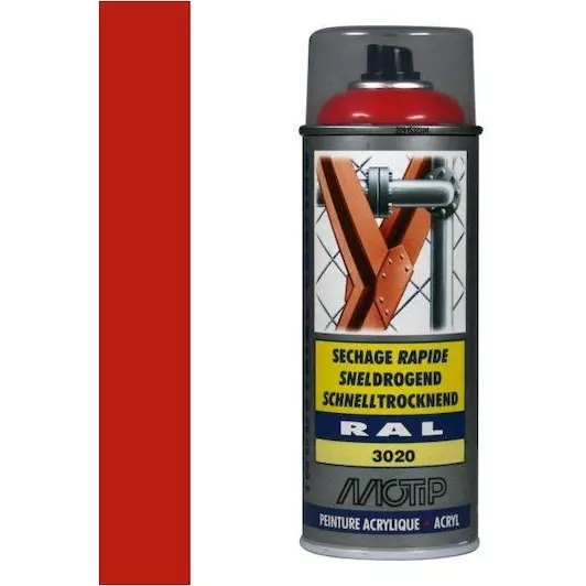 MOTIP INDUSTRIAL RAL 3020 VERKEERS ROOD 400 ML REF:MOT07088 MOTIP