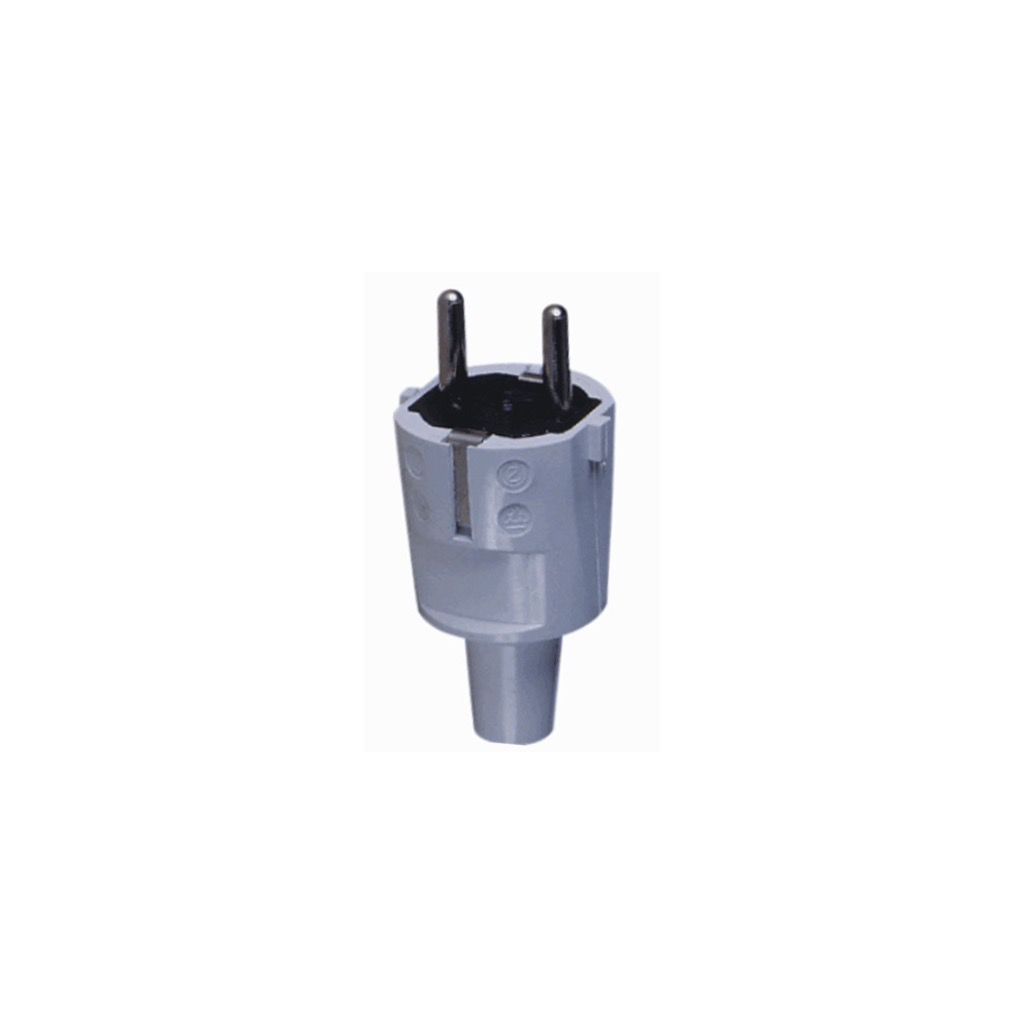 DOMESTIC PVC STEKKER II+A 16A/250V GRIJS REF:1418060