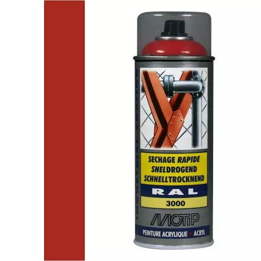 MOTIP INDUSTRIAL RAL 3000 VUURROOD 400 ML REF:MOT07090 MOTIP