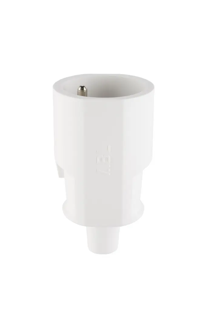 DOMESTIC PVC KOPPELSTEKKER, KINDERBEVEILIGING II+A 16A/250V WIT REF: 1679082