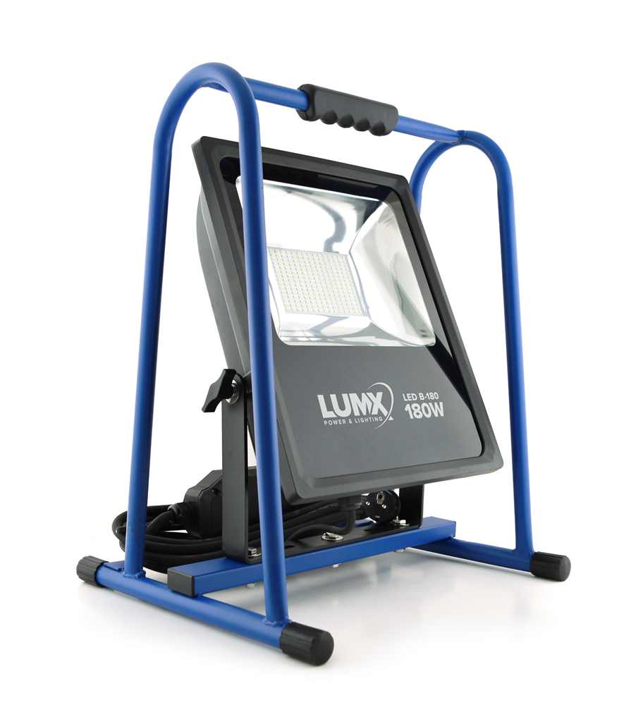LED STRALER B-180 : 180 WATT OP VOET / 5 M. HO7RN-F /IP54 /4000K REF:LM 35180 X LUMX