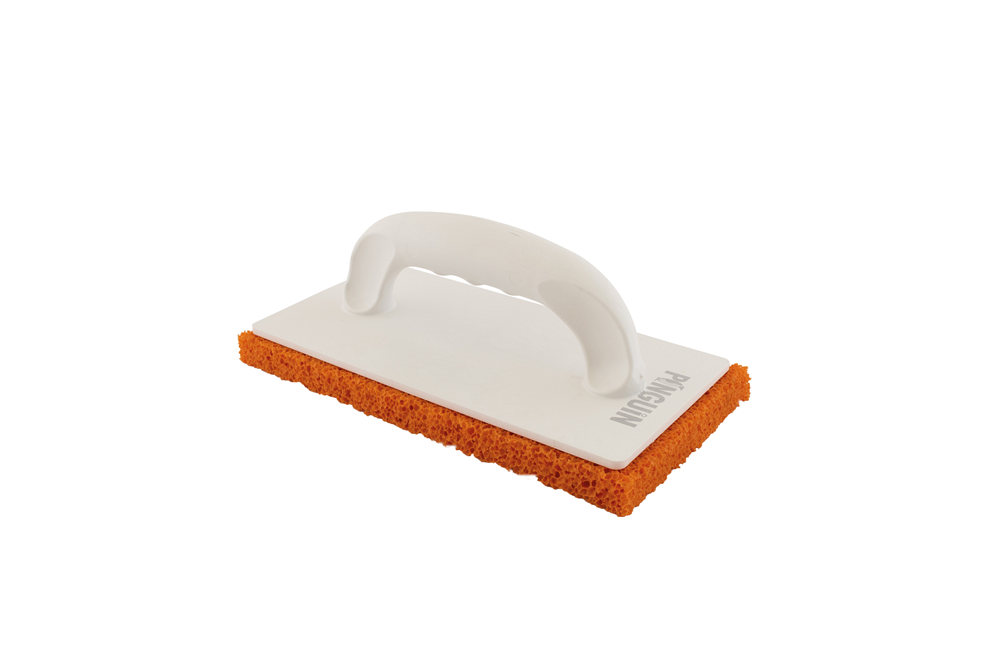 KUNSTSTOFSPAAN 240X120X20MM MET ORANJE SPONSRUBBER REF:PL 277324 PINGUIN