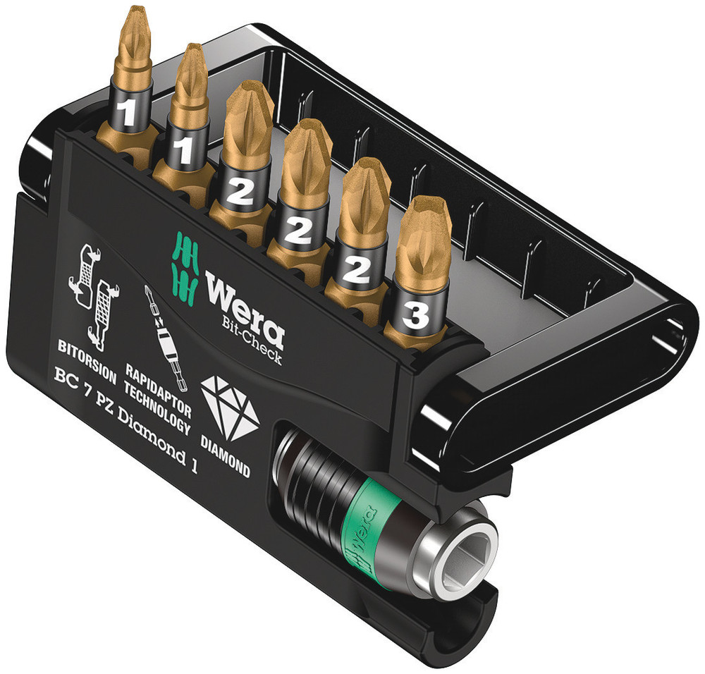 BIT-CHECK 7 PZ DIAMOND 1  REF:57412 WERA