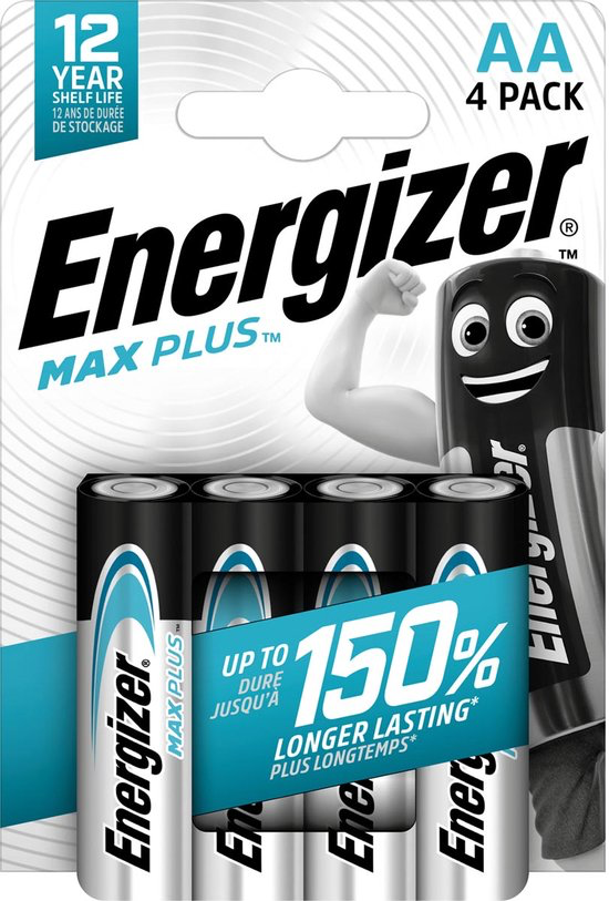 BATTERIJ ENERGIZER MAX PLUS LR06 AA BL4 REF:MAXPAABL4 ENERGIZER