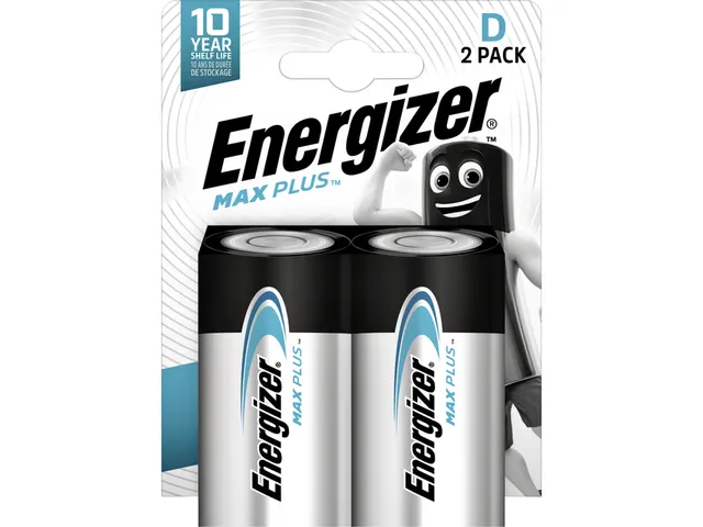 ENERGIZER MAX PLUS LR20 D BL2 REF:MAXPDBL2 ENERGIZER
