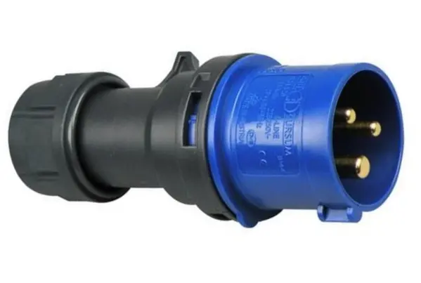 CEE STEKKER IP44 3P/32A 230V BLAUW REF:S32S20 ABL