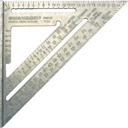 25CM TIMMERMANS MEETDRIEHOEK ALUMINIUM W/BL REF:EU202