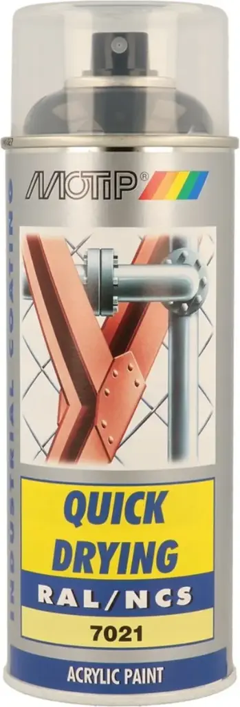 MOTIP INDUSTRIAL RAL 7021 ZWART GRIJS 400 ML REF:MOT07149 MOTIP