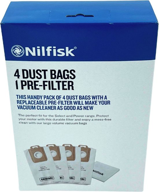 SELECT DUST BAGS 4ST REF:128389187 NILFISK
