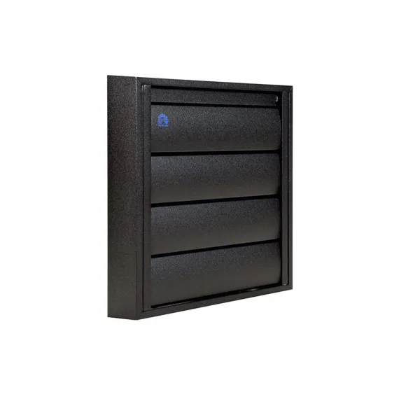 OPBOUW DAMPKAPROOSTER 433 ALU 173X173 STRUCTUUR 9005 ZWART REF:17455 RENSON