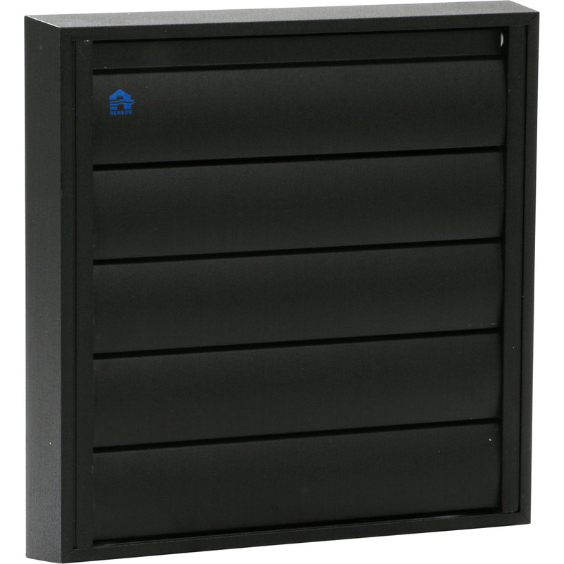 OPBOUW DAMPKAPROOSTER 433 ALU 210X210 STRUCTUUR 9005 ZWART REF:10546 RENSON