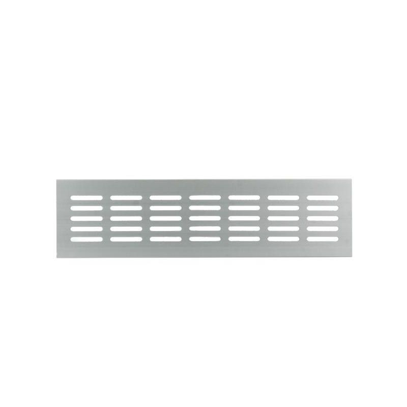 INBOUW VENTILATIESTRIP ALU 381/80 500MM STRUCTUUR 9005 ZWART REF:10489 RENSON