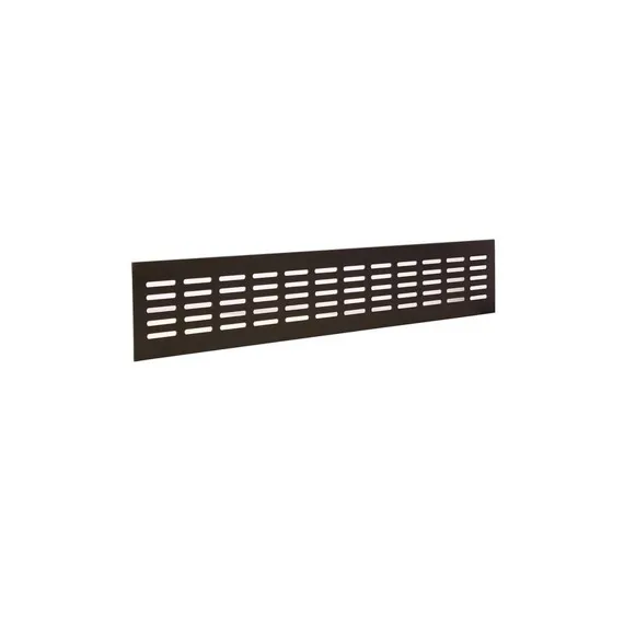 INBOUW VENTILATIESTRIP ALU 381/80 500MM STRUCTUUR 9005 ZWART REF:10489 RENSON